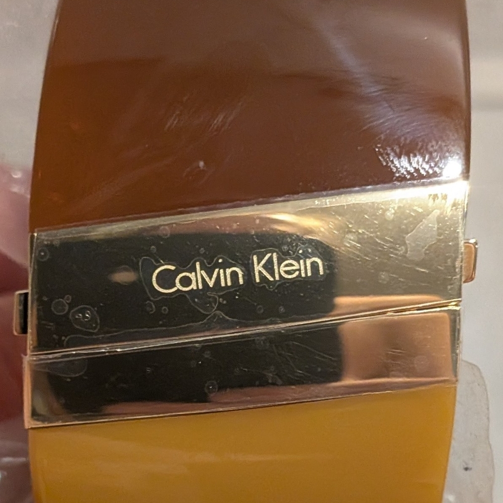 Calvin Klein Gold and Brown Wa